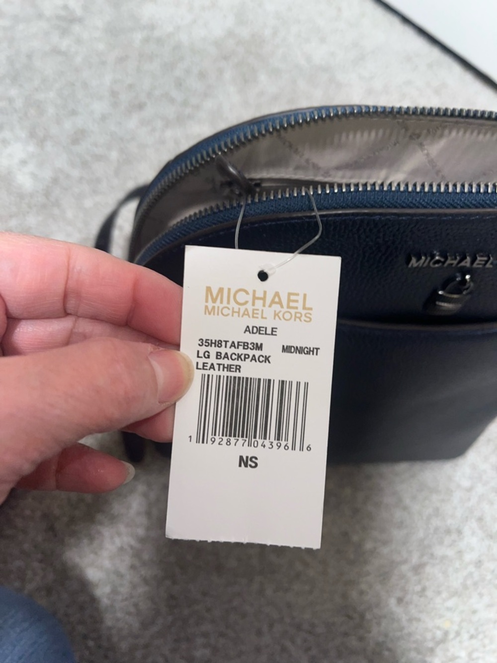 NWT Michael Kors Adele Metallic Blue Backpack - Picture 3 of 9